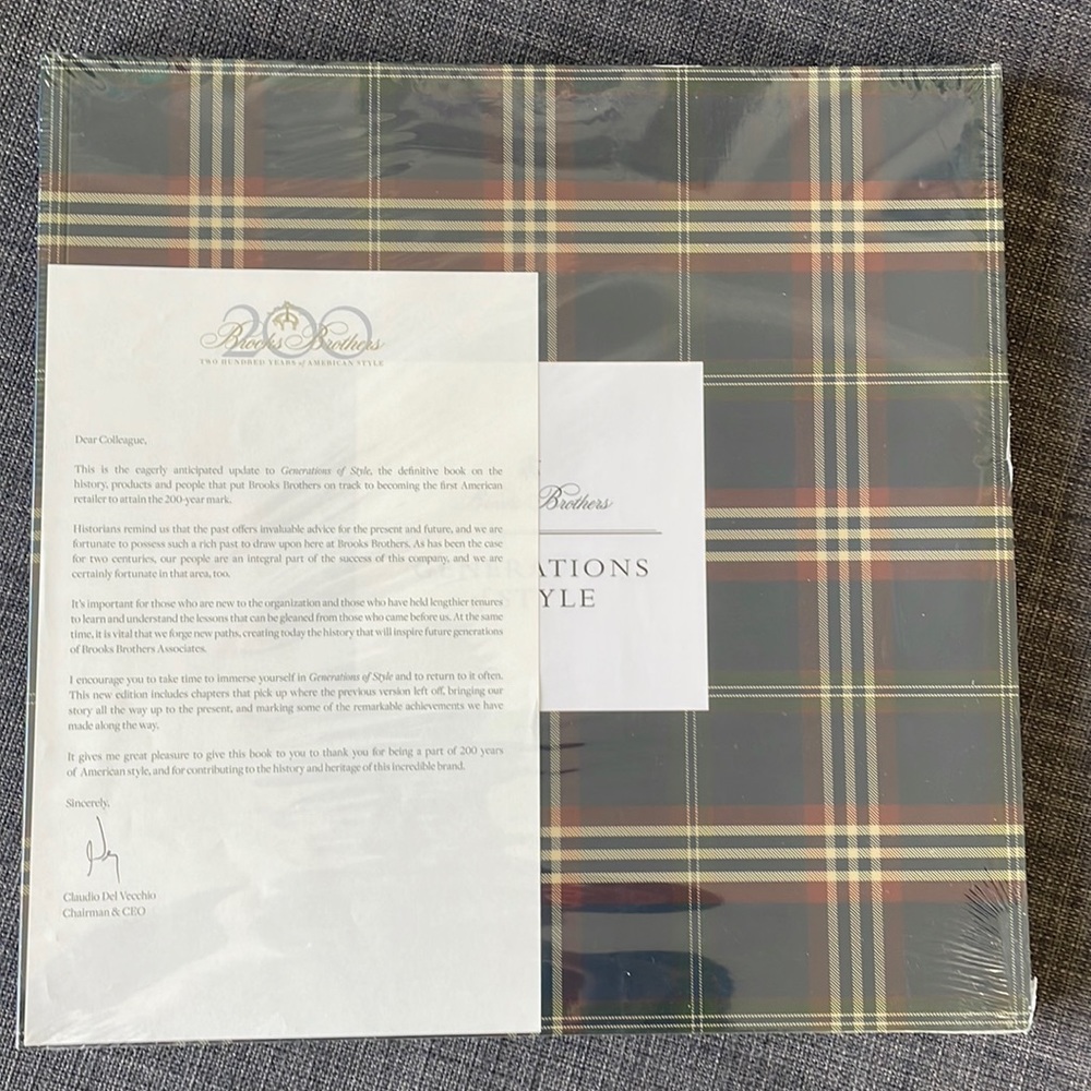 Sealed limited edition Brooks Brother 200 Years of style book